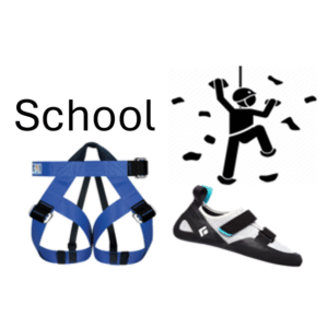School Group, Climbers, Access + Gear